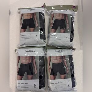 4 packs New Goodfellow & Co Men's Classic Black Boxer Briefs xxl